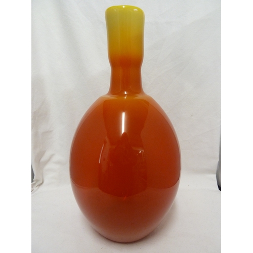 119 - Zbigniew Horbowy (1935-2019)  - An Alicja glass bottle vase of graduated orange tones, 42 cm high