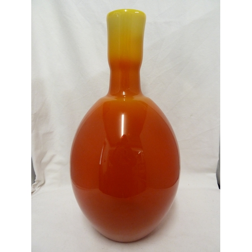 119 - Zbigniew Horbowy (1935-2019)  - An Alicja glass bottle vase of graduated orange tones, 42 cm high