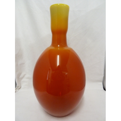 119 - Zbigniew Horbowy (1935-2019)  - An Alicja glass bottle vase of graduated orange tones, 42 cm high