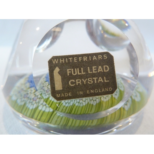 22 - Whitefriars Limited - A Limited Edition 1976 Christmas weight, including canes representing the Thre... 