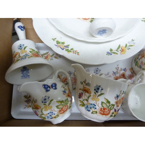 34 - A quantity of Aynsley China wares, Cottage Garden Pattern, includes coffee wares, sandwich plate and... 