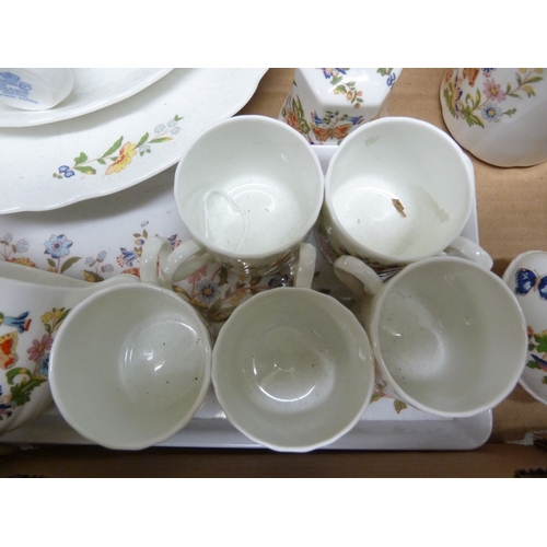 34 - A quantity of Aynsley China wares, Cottage Garden Pattern, includes coffee wares, sandwich plate and... 