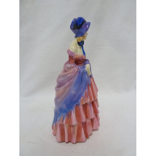 155 - A Royal Doulton Figure, A Victorian Lady, HN.728, hand painted title and potted by Doulton & Co to b... 