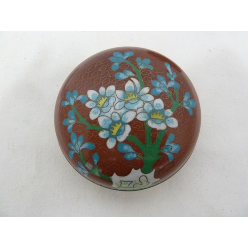 28 - Two Chinese Canton enamel dishes, on circular; and one canted square, decorated in famille rose pale... 