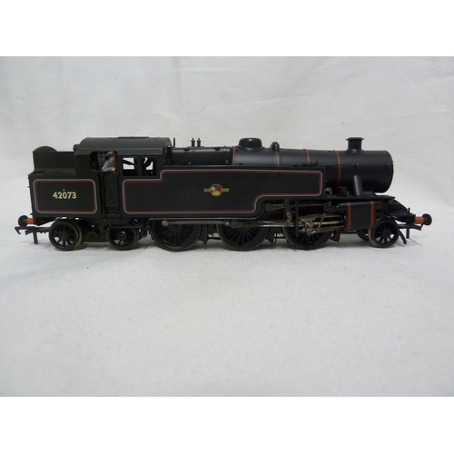 182 - Model Railway and Train Interest - a Bachmann 00 guage steam locomotive numbered 42073 beneath a sma... 