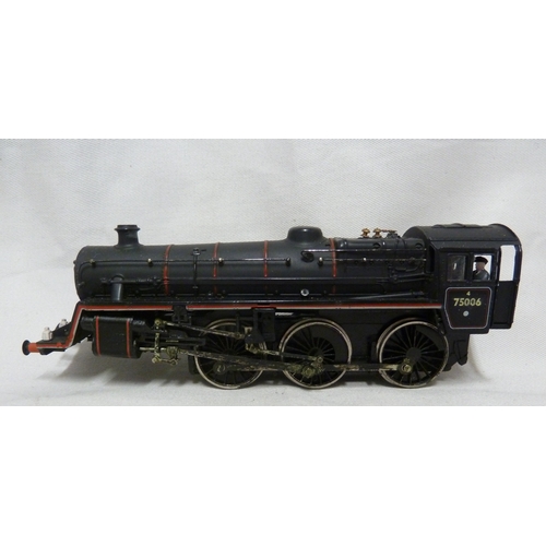 169 - Model Train and Railway Interest - a Hornby 00 gauge Engine, numbered 75006, in black livery with re... 