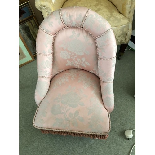 130 - WITHDRAWN - A Ladies dressing or slipper chair. This item is held offsite and is unavailable for vie... 