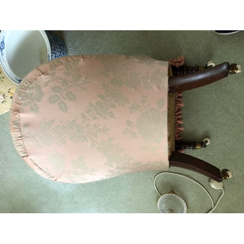 130 - WITHDRAWN - A Ladies dressing or slipper chair. This item is held offsite and is unavailable for vie... 