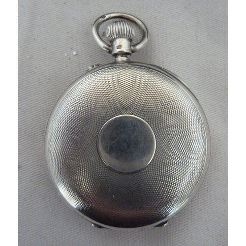 30 - A J W Benson 'The Bank' silver cased pocket watch; in original fitted box (2)