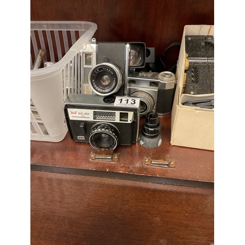 113 - Vintage cameras