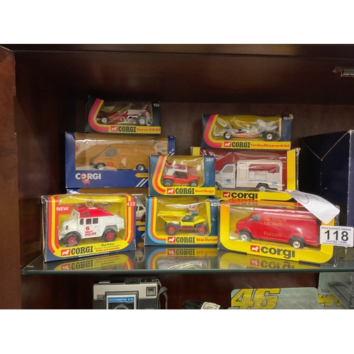 118 - 9 x boxed Corgi cars