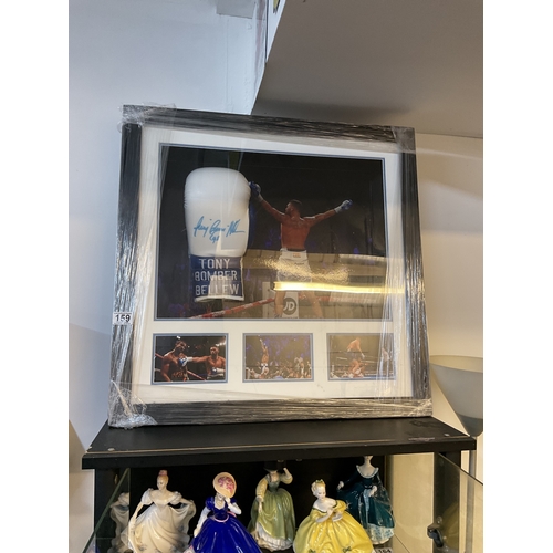 159 - Signed cased Tony Bellew boxing glove