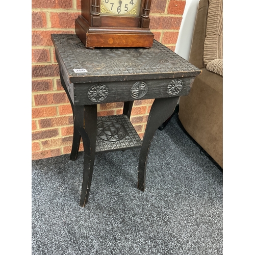 200 - Carved hardwood side table