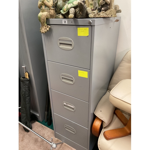 54 - 4 drawer filing cabinet