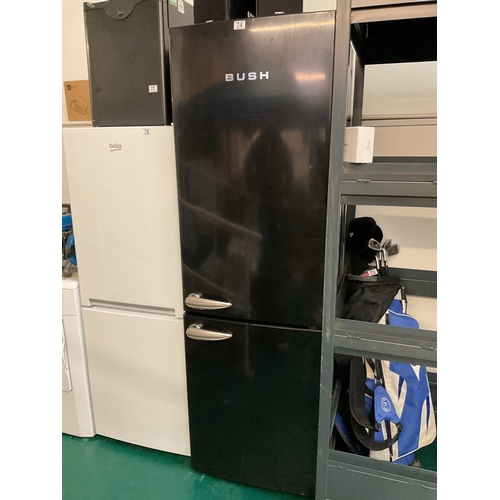 74 - Bush black fridge freezer