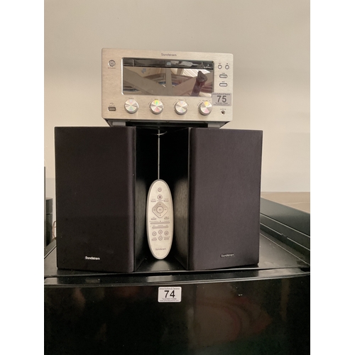 75 - Sandstrom bluetooth radio and speakers