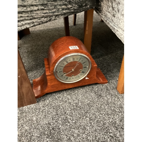 105 - Antique style oak mantel clock