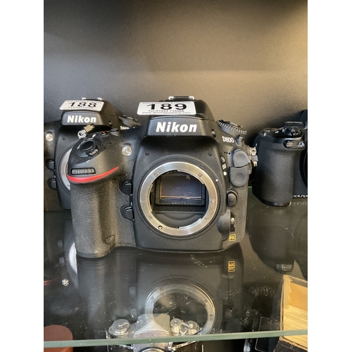 189 - Nikon D800 digital camera Untested/unchecked