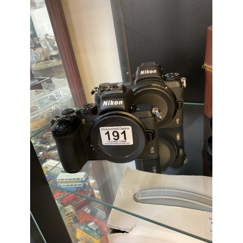 191 - Nikon Z50 and Nikon Z6 Untested/unchecked (battery cover missing)