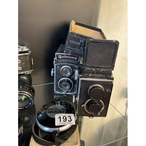 193 - Rolleiflex and Rolleicord vintage cameras