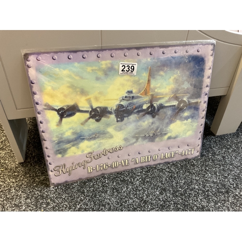 239 - Repro tin sign of Flying Fortress