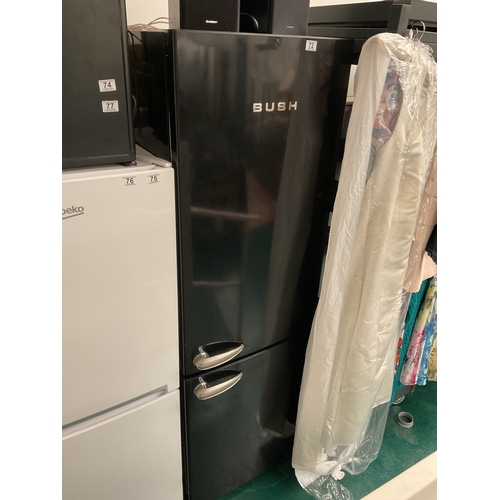 72 - Bush black fridge freezer