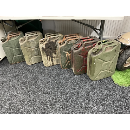 10 - 6x military style jerry cans