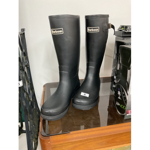 6 - New without tags size 12 Barbour wellington boots