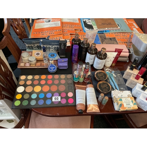 60 - Assortment of cosmetics, James Charles palette, Chanel etc