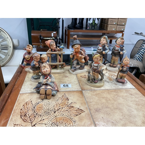 68 - 9x west German Hummel figures