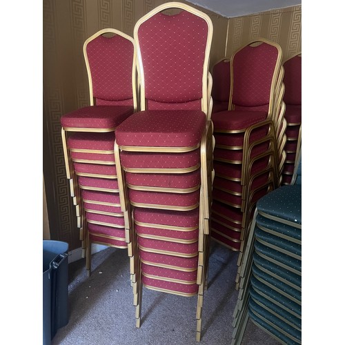 245 - 10x stacking banquet chairs