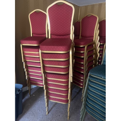 246 - 10x stacking banquet chairs