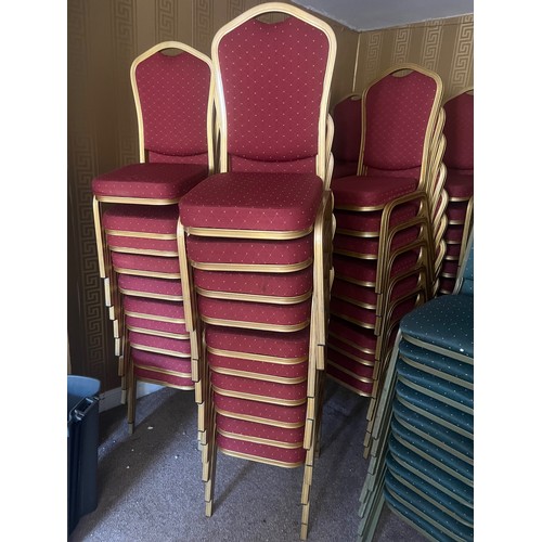 247 - 10x stacking banquet chairs