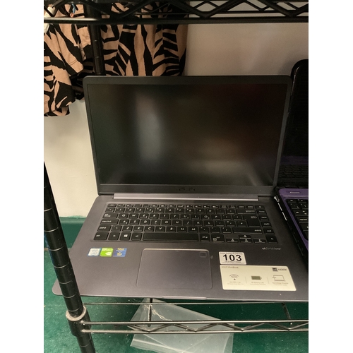 103 - Asus laptop *No Charger*