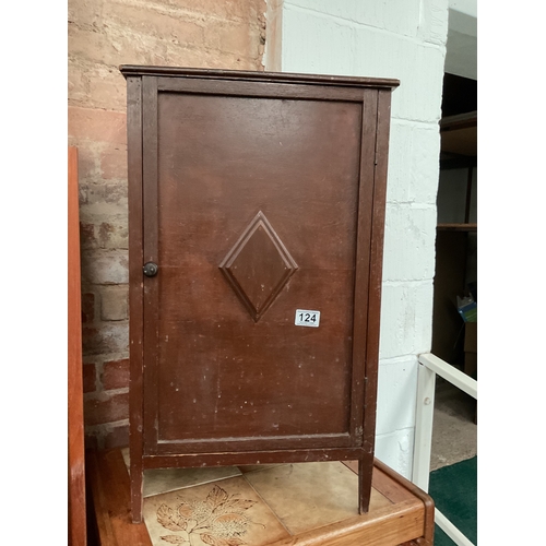 124 - Oak pot cupboard