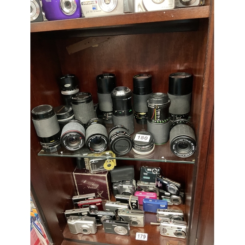 180 - Qty Camera lenses