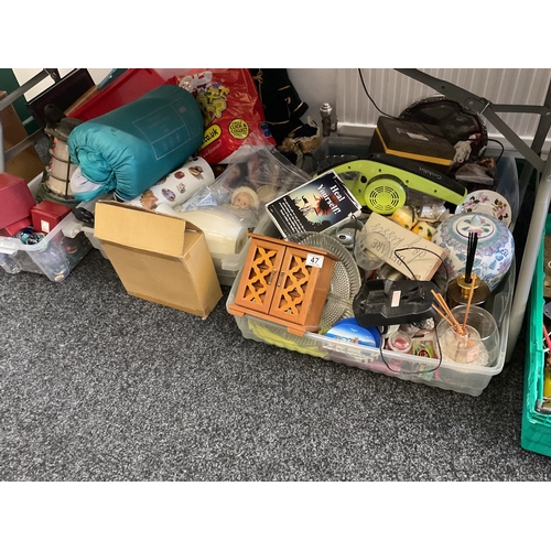 47 - Assorted porcelain dolls, wall masks, oriental vase etc.