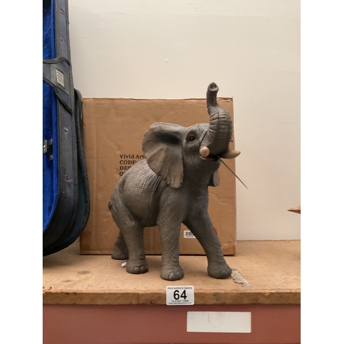 64 - Vivid art real life elephant ornament with box