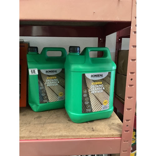 68 - 2 x  Litre of Ronseal decking cleaner and reviver