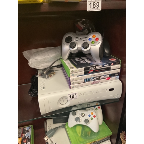 191 - Xbox 360 console and games