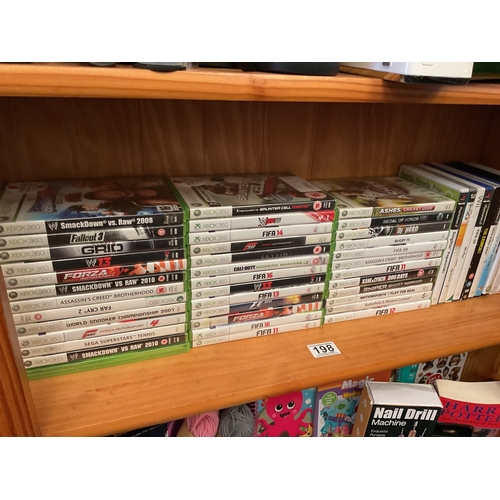 198 - Large quantity Xbox 360, ps2 and other games