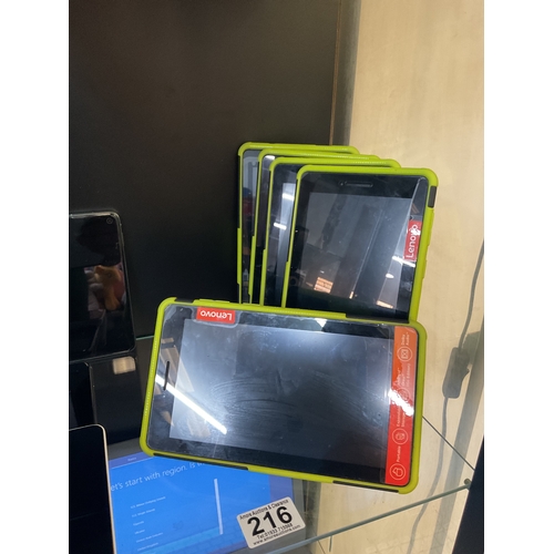 216 - Quantity Lenovo tablets