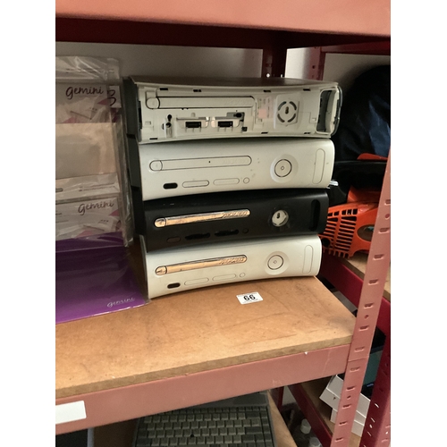 66 - 4 x Xbox 360 consoles, untested