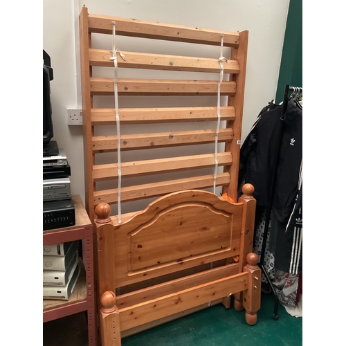 69 - Pine single bed frame