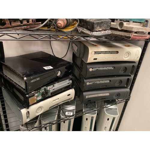 92 - Quantity Xbox 360 consoles, untested