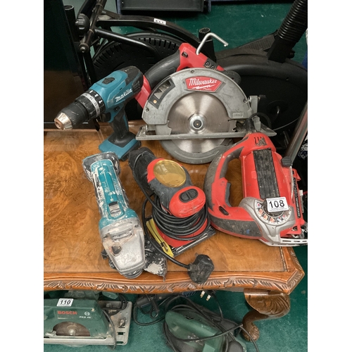 108 - Milwaukee circular saw and other power tools