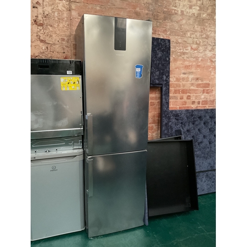 123 - Large silver hotpoint fridge freezer