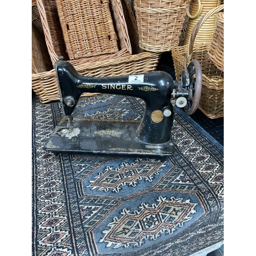 2 - Vintage singer sewing machine