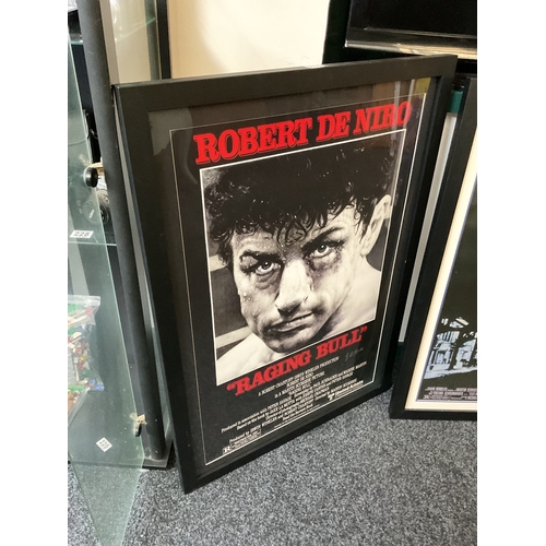 219 - Raging Bull Framed film poster signed by Jake Lamotta (author of the book)