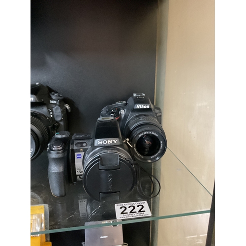 222 - Nikon D5300 and Sony bridge camera, untested and unchecked.